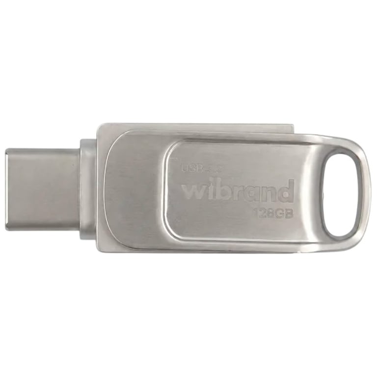 USB флеш накопичувач Wibrand 128GB Bee Silver USB 3.2/Type-C (WI3.2TC/BE128TC039S) - фото 1