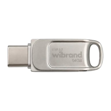 USB флеш накопичувач Wibrand 64GB Bee Silver USB 3.2/Type-C (WI3.2TC/BE64TC039S) - фото 1