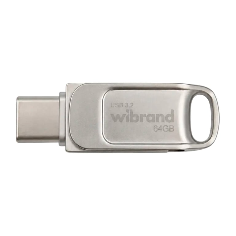 USB флеш накопичувач Wibrand 64GB Bee Silver USB 3.2/Type-C (WI3.2TC/BE64TC039S) - фото 1