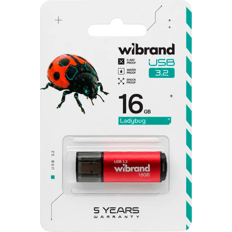 USB флеш накопичувач Wibrand 16GB Ladybug Red USB 3.2 (WI3.2/LB16P10S) - фото 5