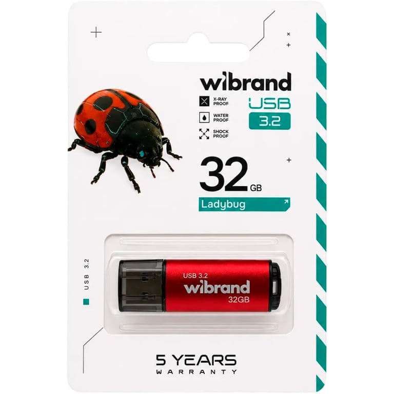USB флеш накопичувач Wibrand 32GB Ladybug Red USB 3.2 (WI3.2/LB32P10S) - фото 5