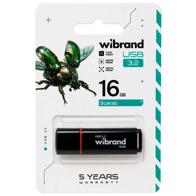 USB флеш накопичувач Wibrand 16GB Scarab Black USB 3.2 (WI3.2/SC16P11B) - фото 4
