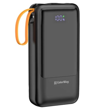 Батарея універсальна ColorWay 20 000 mAh PowerHub PD/22.5W, QC/4.0, Black (CW-PB200LP07BK) - фото 1