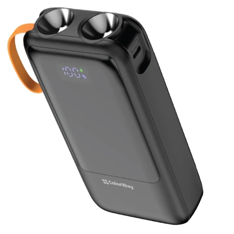 Батарея універсальна ColorWay 20 000 mAh PowerHub PD/22.5W, QC/4.0, Black (CW-PB200LP07BK) - фото 2
