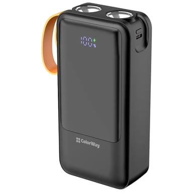 Батарея універсальна ColorWay 30 000 mAh PowerHub PD/22.5W, QC/4.0, Black (CW-PB300LP07BK) - фото 1