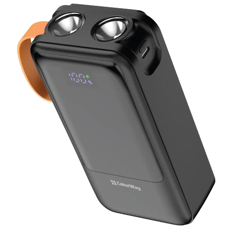 Батарея універсальна ColorWay 30 000 mAh PowerHub PD/22.5W, QC/4.0, Black (CW-PB300LP07BK) - фото 2