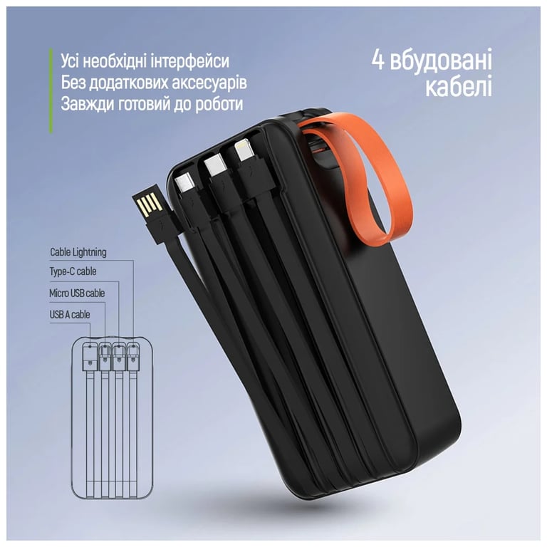 Батарея універсальна ColorWay 30 000 mAh PowerHub PD/22.5W, QC/4.0, Black (CW-PB300LP07BK) - фото 9