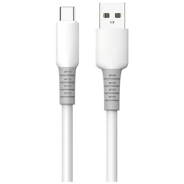 Дата кабель USB 2.0 AM to USB-C 1.0m 3A liquid silicone white ColorWay (CW-CBUC093-WT) - фото 1