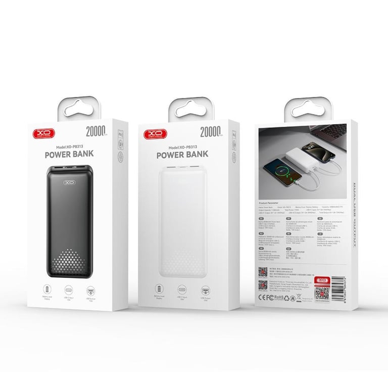 Батарея універсальна XO 20000mAh, 10.5W, white (XO-PB313-WH) - фото 6