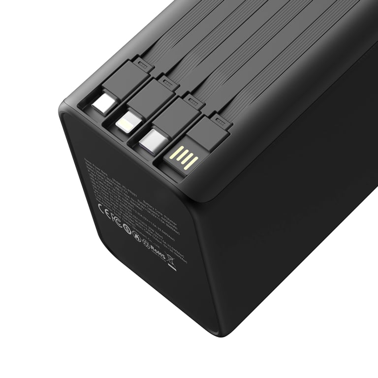 Батарея універсальна XO 80000mAh, PD/20W, QC/22,5W, Lamp, black (XO-PR287-BK) - фото 2