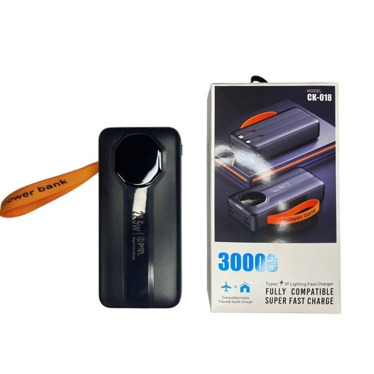 Батарея універсальна XoKo 30000mAh, 22,5W, PD, QC, black (WK-CK-018) - фото 3