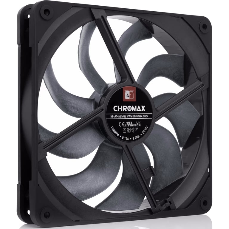 Кулер до корпусу Noctua NF-A14x25 G2 PWM CHROMAX.BLACK - фото 3