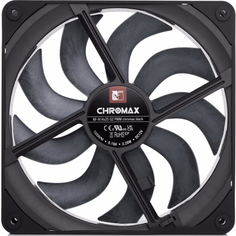 Кулер до корпусу Noctua NF-A14x25 G2 PWM CHROMAX.BLACK - фото 4