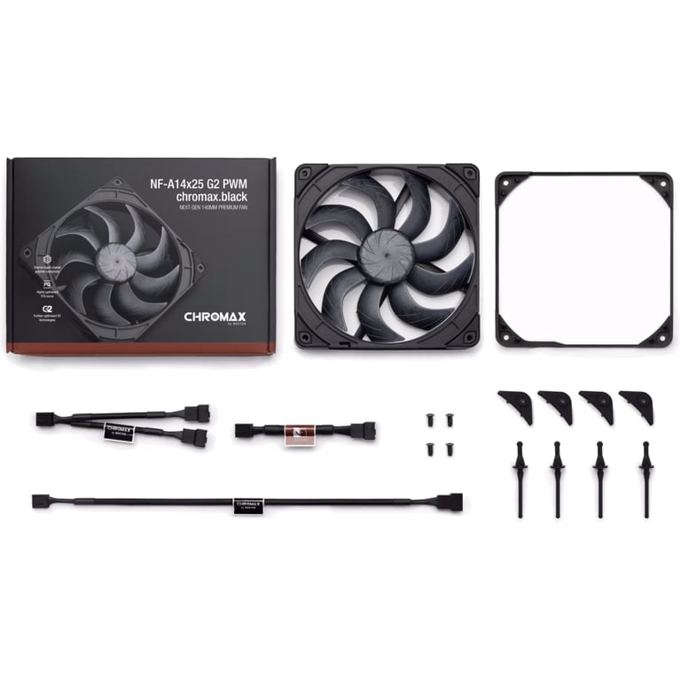 Кулер до корпусу Noctua NF-A14x25 G2 PWM CHROMAX.BLACK - фото 6