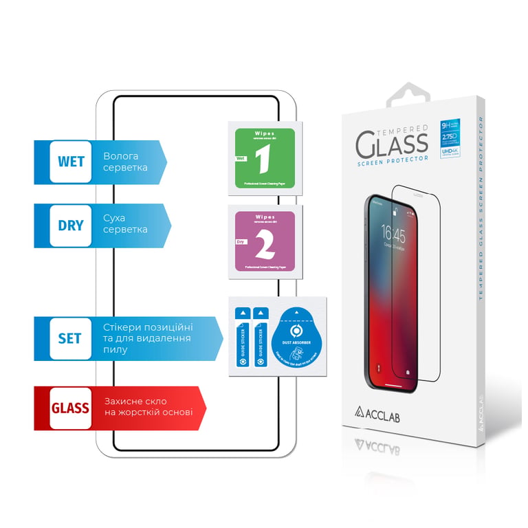 Скло захисне ACCLAB Full Glue ESD Samsung S26 Ultra Black (1283126634338) - фото 7