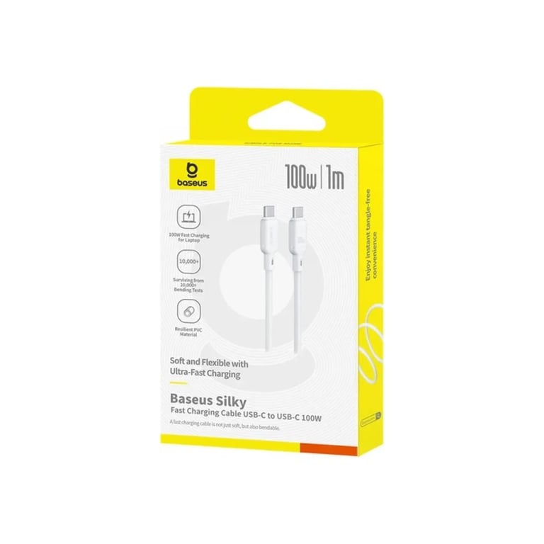 Дата кабель USB-C to USB-C 1.0m 100W white Baseus (P10377704213-00) - фото 3