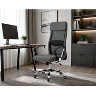 Офісне крісло Примтекс плюс Aura chrome DR-5/M-01, тканина сірий/сітка чорний (Aura chrome DR-5/M-01) - фото 6