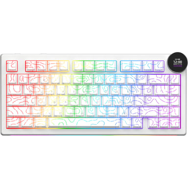 Клавіатура Ajazz AK820 V2 White Peach Switch Wireless/Bluetooth/USB UA White (AK820-V2-WP-S-W) - фото 1