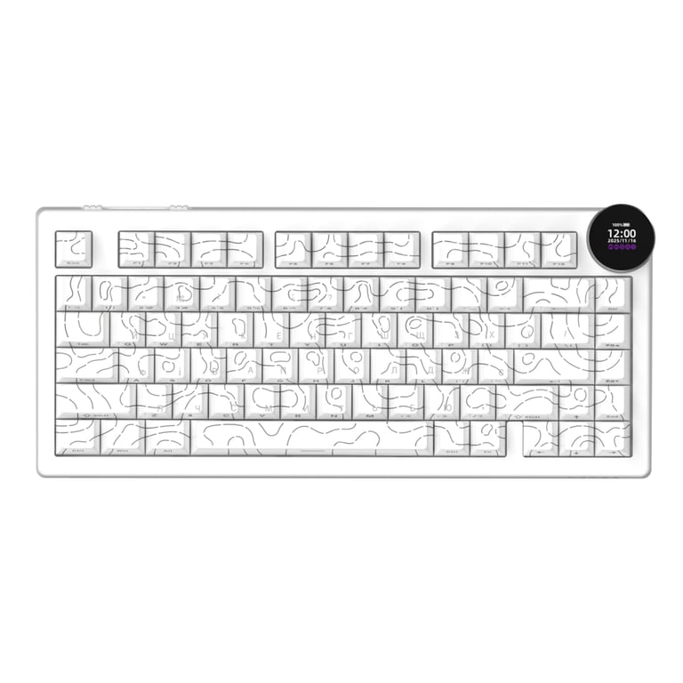 Клавіатура Ajazz AK820 V2 White Peach Switch Wireless/Bluetooth/USB UA White (AK820-V2-WP-S-W) - фото 2