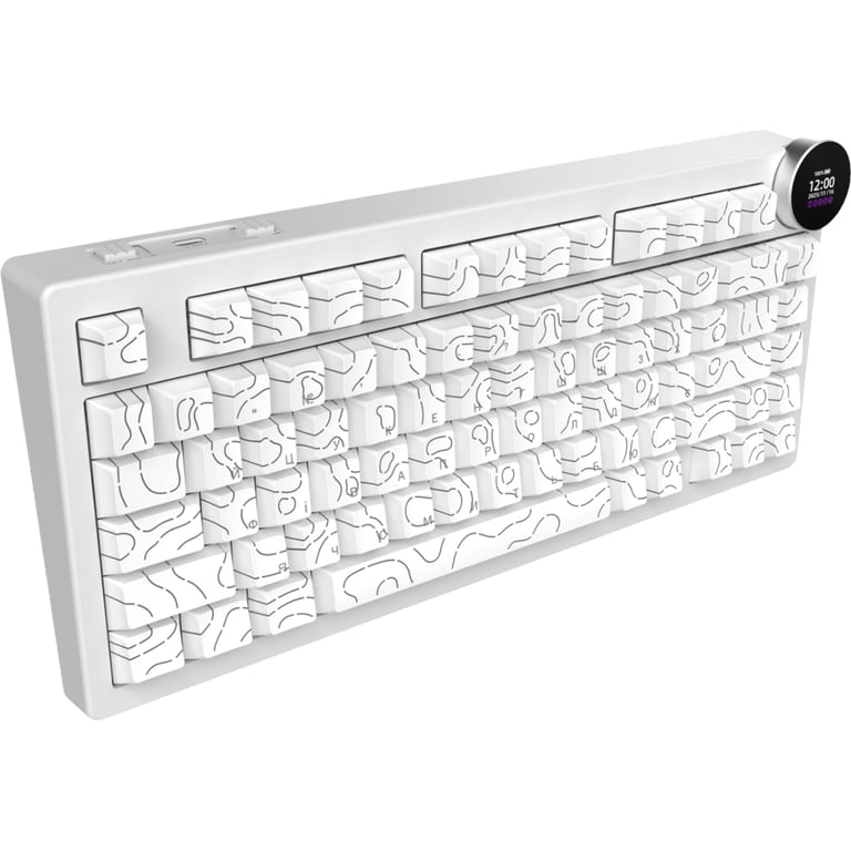 Клавіатура Ajazz AK820 V2 White Peach Switch Wireless/Bluetooth/USB UA White (AK820-V2-WP-S-W) - фото 4
