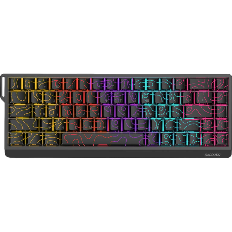 Клавіатура Ajazz NacodeX NK68 V2 Red Switch LED USB UA Black (NK68-V2-R-S-B) - фото 1