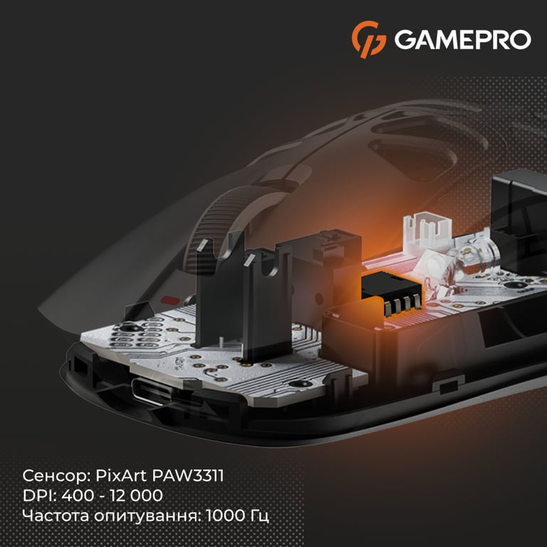 Мишка GamePro Genesis Hollow Wireless/Bluetooth/USB Black (GM870HB) - фото 10