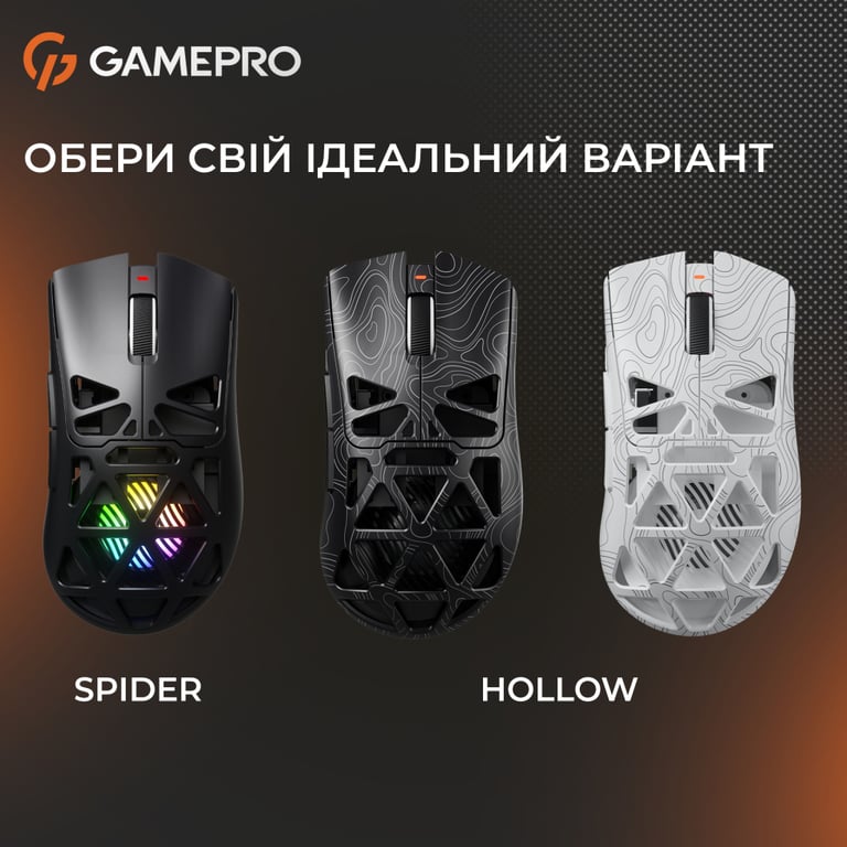 Мишка GamePro Genesis Hollow Wireless/Bluetooth/USB Black (GM870HB) - фото 7