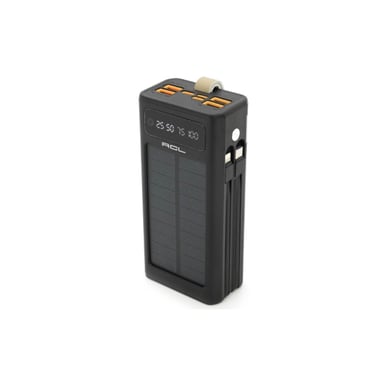 Батарея універсальна ACL 30000mAh, SOLAR, TypeC + Lighting, Black (PW-90B) - фото 1