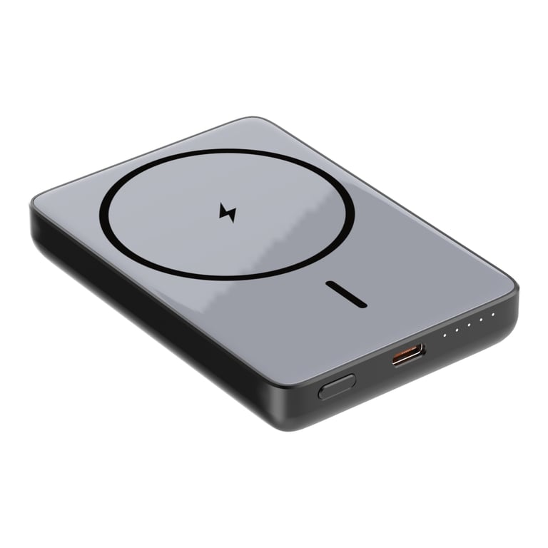 Батарея універсальна Atria 10000mAh, PD/20W, 15W Wireless MagSafe, Black (WPD-W72B) - фото 2