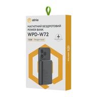 Батарея універсальна Atria 10000mAh, PD/20W, 15W Wireless MagSafe, Black (WPD-W72B) - фото 9
