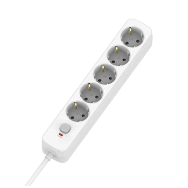Мережевий фільтр живлення ColorWay CCA-3G1MM 5 розеток, 2m White (CW-PSEA1052W) - фото 1