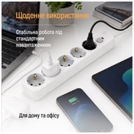 Мережевий фільтр живлення ColorWay CCA-3G1MM 5 розеток, 2m White (CW-PSEA1052W) - фото 7