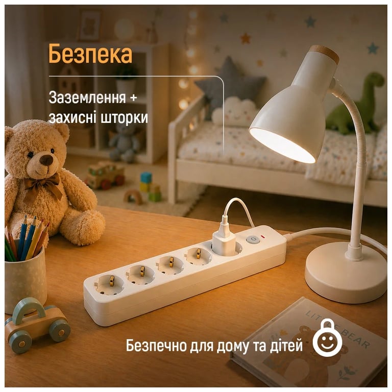 Мережевий фільтр живлення ColorWay CCA-3G1MM 5 розеток, 3m White (CW-PSEA1053W) - фото 9