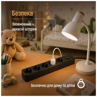 Мережевий фільтр живлення ColorWay CCA-3G1MM 5 розеток, 5m Black (CW-PSEA1055BK) - фото 8
