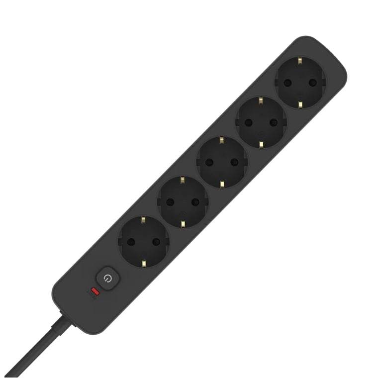 Мережевий фільтр живлення ColorWay CW-PSEA1652BK 5 розеток, 2m Black (CW-PSEA1652BK) - фото 1