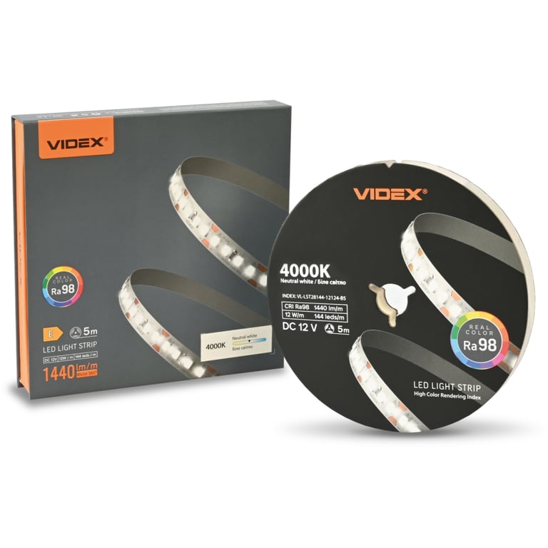 Світлодіодна стрічка Videx DC12V 60W 5M 4000K Ra98 IP20 5м (VL-LST28144-12124-B5) - фото 7
