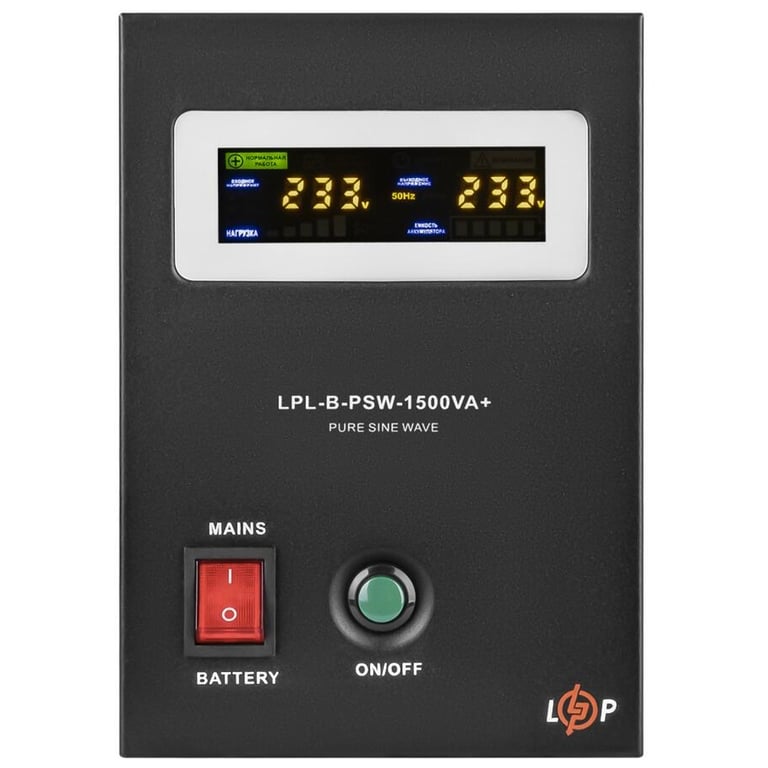Пристрій безперебійного живлення LogicPower LPL-B-PSW-1500VA+ ( 1050W ) 12V (37700) - фото 1