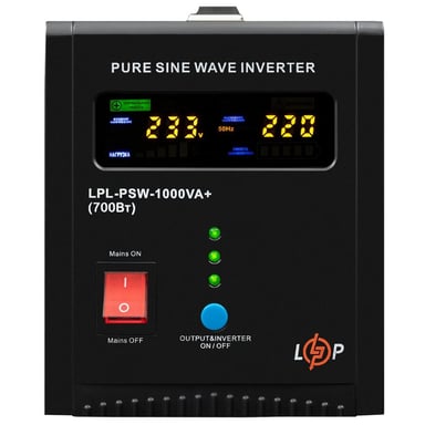 Пристрій безперебійного живлення LogicPower LPL-PSW-1000VA+ ( 700W ) 12V (37719) - фото 1