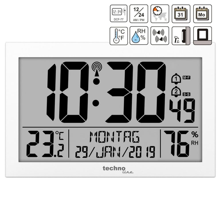 Настінний годинник Technoline White (WS8016 weiss) (DAS303936) - фото 2