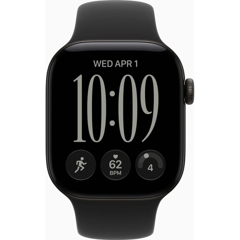 Смарт-годинник Apple Watch Series 12 GPS 42mm Black Aluminium Case with Black Sport Band - S/M (MJEA4RK/A) - фото 2