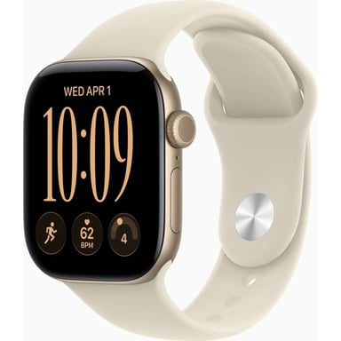 Смарт-годинник Apple Watch Series 12 GPS 42mm Light Gold Aluminium Case with Sand Sport Band - S/M (MJED4RK/A) - фото 1