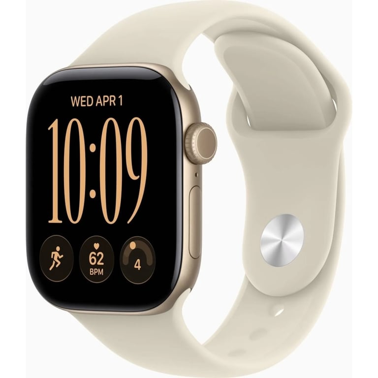 Смарт-годинник Apple Watch Series 12 GPS 42mm Light Gold Aluminium Case with Sand Sport Band - S/M (MJED4RK/A) - фото 1