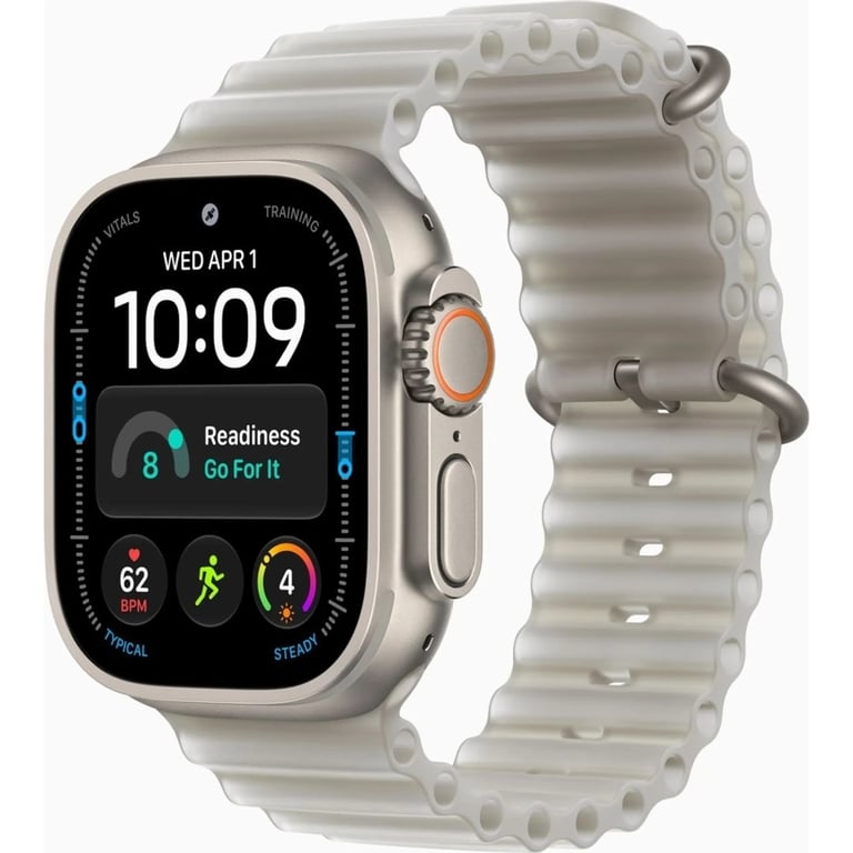 Смарт-годинник Apple Watch Ultra 4 GPS + Cellular 49mm Natural Titanium Case with Translucent Grey Ocean Band (MJAD4QI/A) - фото 1