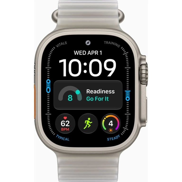 Смарт-годинник Apple Watch Ultra 4 GPS + Cellular 49mm Natural Titanium Case with Translucent Grey Ocean Band (MJAD4QI/A) - фото 2