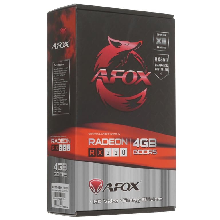 Відеокарта Afox Radeon RX 550 4Gb (AFRX550-4096D5H2-V4) - фото 9
