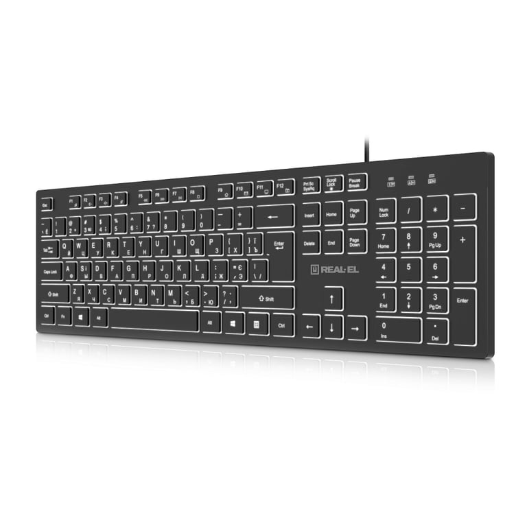 Клавіатура REAL-EL RK-7050 USB Black (EL123100054) - фото 4