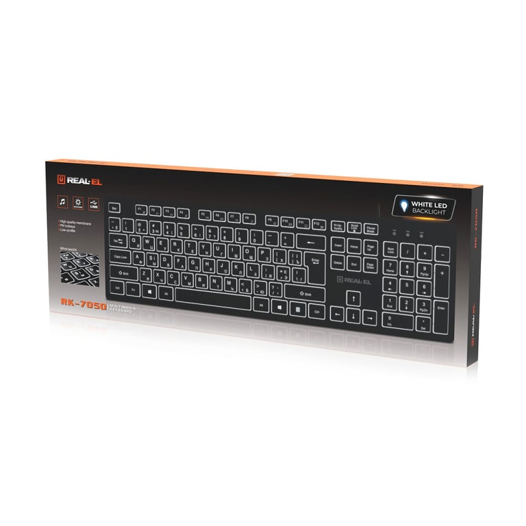 Клавіатура REAL-EL RK-7050 USB Black (EL123100054) - фото 7