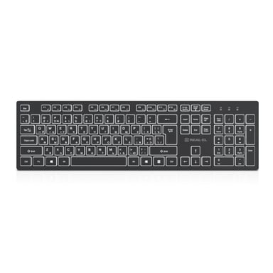 Клавіатура REAL-EL RK-725W Wireless/Bluetooth Black (EL123100061) - фото 1