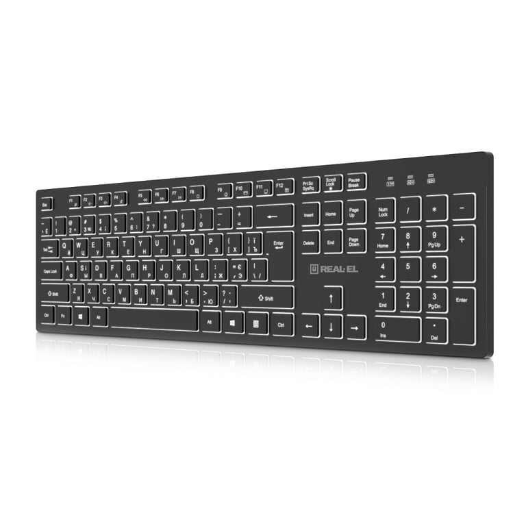 Клавіатура REAL-EL RK-725W Wireless/Bluetooth Black (EL123100061) - фото 3