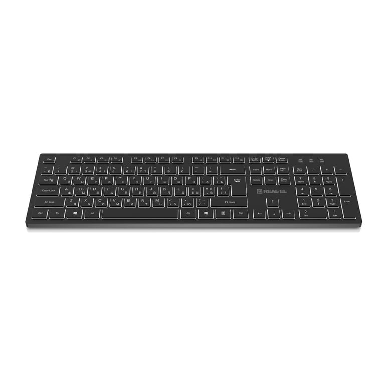 Клавіатура REAL-EL RK-725W Wireless/Bluetooth Black (EL123100061) - фото 6